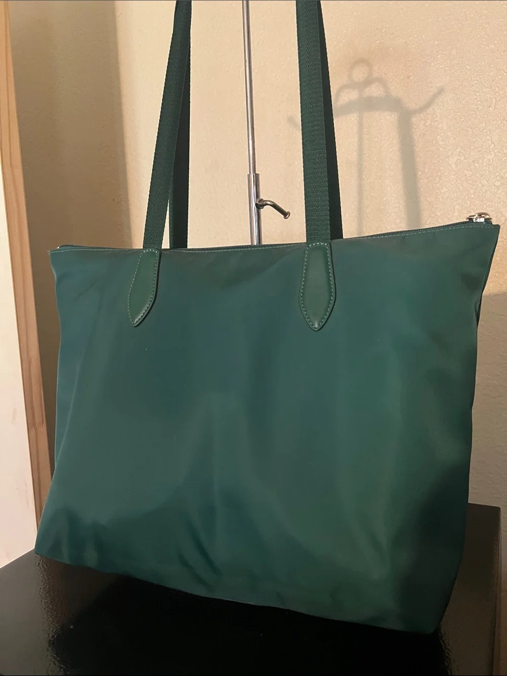 kate spade emerald green nylon tote bag